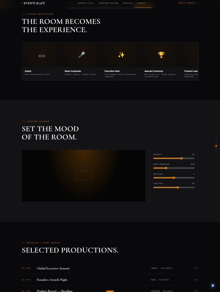 EventCraft Logistics interface detail