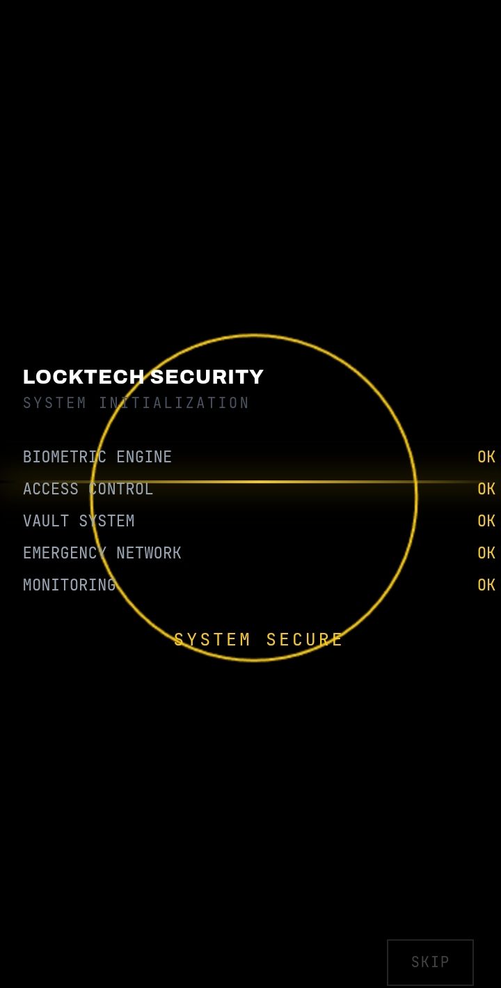 LockTech Security interface detail