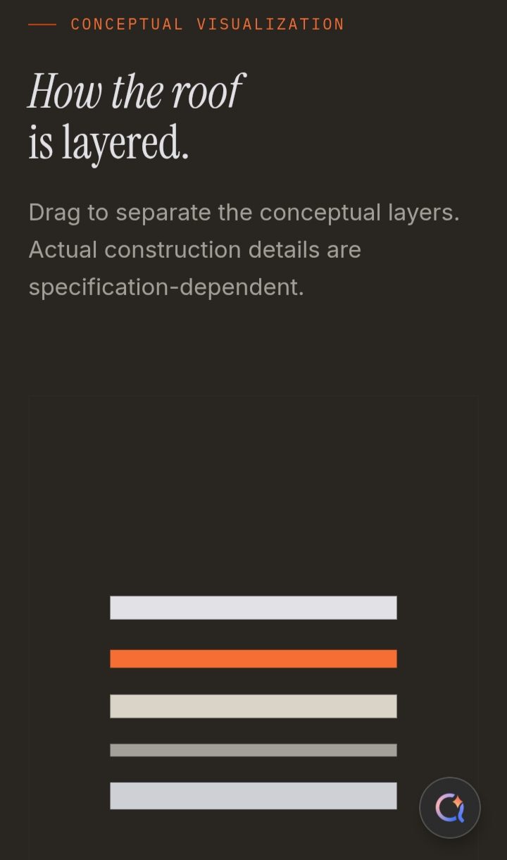 Solis Roof Tile interface detail